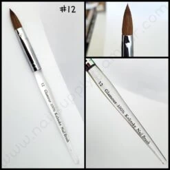 #12 100% Kolinsky Nail Brush (Clear)