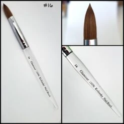 #16 100% Kolinsky Nail Brush (Clear)