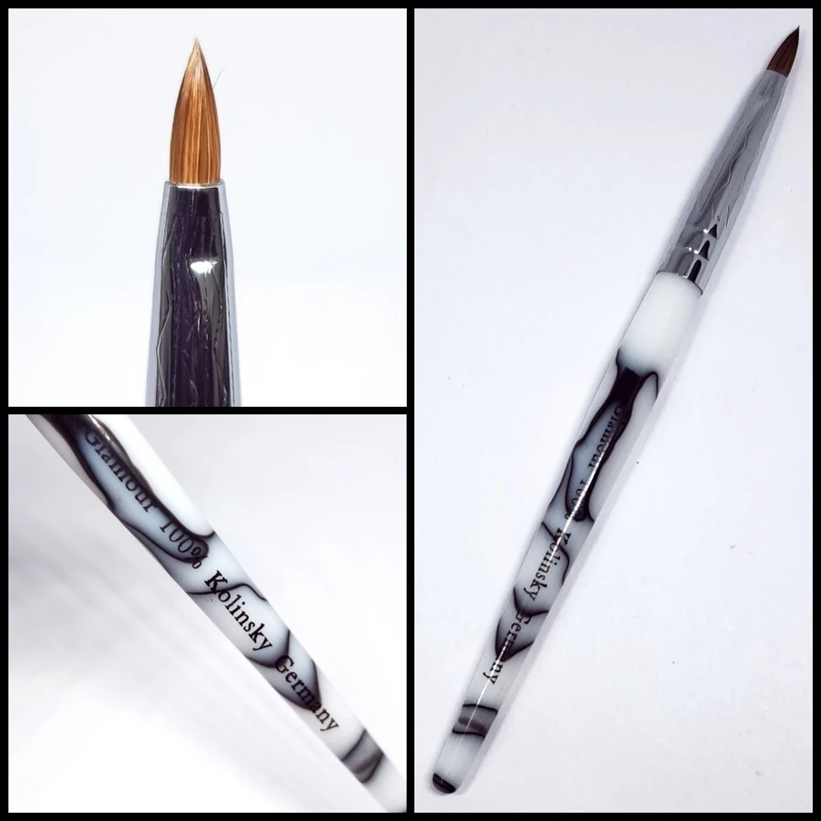 #2 100% Kolinsky 3D Nail Brush (Marble) 3 #2 100% Kolinsky 3D Nail Brush (Marble)
