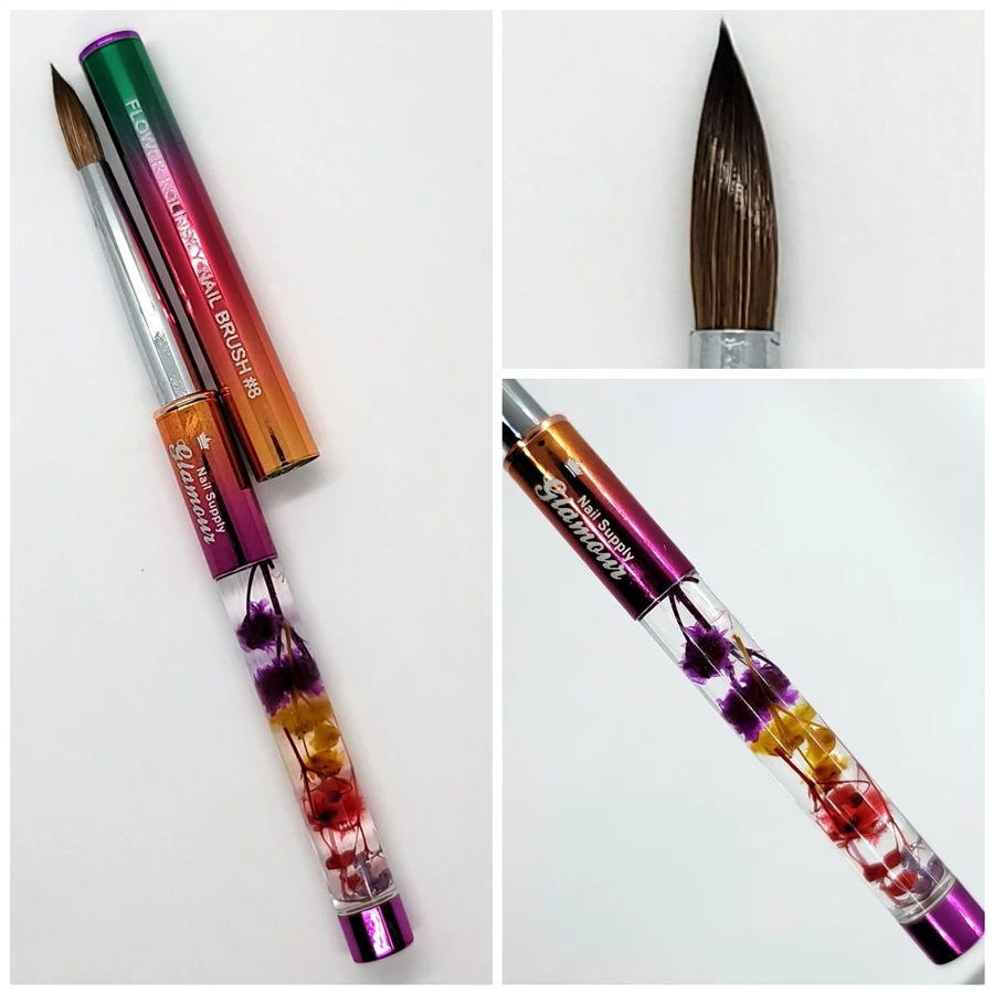 #8 100% Kolinsky Nail Brush (Flower) 3 #8 100% Kolinsky Nail Brush (Flower)
