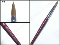 #8 100% Kolinsky Nail Brush (Wood)