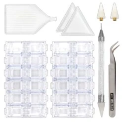 Crystal Nail Art Tool And Storage Bundle (White) #10 -NAIL BRUSHES Shop B 10 2