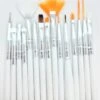 White Handle Synthetic Brush Set 15pcs 2 White Handle Synthetic Brush Set 15pcs -NAIL BRUSHES Shop BS 62 2