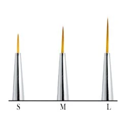 Diamond Handle Nail Art Brush Set 3pcs -NAIL BRUSHES Shop BS 66 6