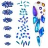 Blue Rainbow Crystal Shapes / Sizes Mix -NAIL BRUSHES Shop C 103 2