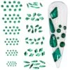 Green Crystal Shapes / Sizes Mix -NAIL BRUSHES Shop C 105 2