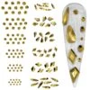 Gold Crystal Shapes / Sizes Mix -NAIL BRUSHES Shop C 108 2