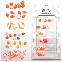 Glamour Crystal Shapes Mix ( NEON ORANGE )