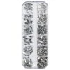 Silver Crystal Shapes / Sizes Mix -NAIL BRUSHES Shop C 111 3
