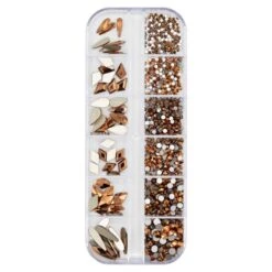 Rose Gold Crystal Shapes / Sizes Mix