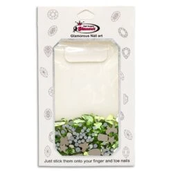 Lt Green Crystals Mix -NAIL BRUSHES Shop C 122 3