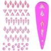 Glamour Crystal Shapes Mix ( Pink AB ) -NAIL BRUSHES Shop C 138 2