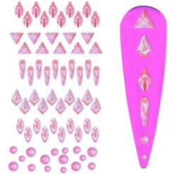 Glamour Crystal Shapes Mix ( Pink AB )