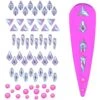 Glamour Crystal Shapes Mix ( Purple AB ) -NAIL BRUSHES Shop C 139 2
