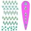 Glamour Crystal Shapes Mix ( Green AB ) -NAIL BRUSHES Shop C 140 2