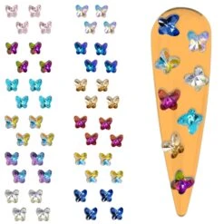 Butterfly Crystals Mix -NAIL BRUSHES Shop C 142 2