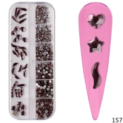 Light Purple / Crystal Shapes / Crystal Mix Sizes / Diamonds / 157