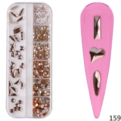 Golden Shadow / GOLD / Brown / Crystal Shapes / Crystal Mix Sizes / Diamonds / 159