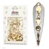 Golden Shadow / Brown Crystal Shapes / Mix Sizes -NAIL BRUSHES Shop C 166 2
