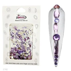 Lilac Purple Crystal Shapes / Mix Sizes