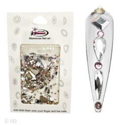 Silver Crystal Shapes / Mix Sizes