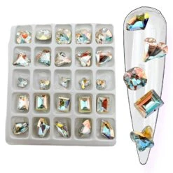 Starry / Crystal Shapes / Diamonds / Box / 25pcs