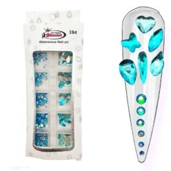 Crystal Mix Shapes And Sizes ( Blue AB )