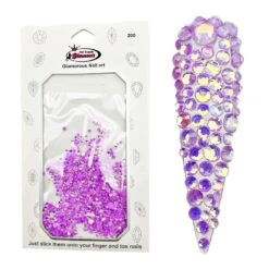 Pink Purple Crystal Sizes Mix