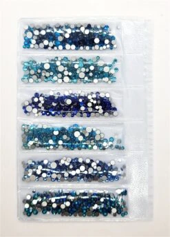 CRYSTALS BLUE MIX -NAIL BRUSHES Shop C 46 2