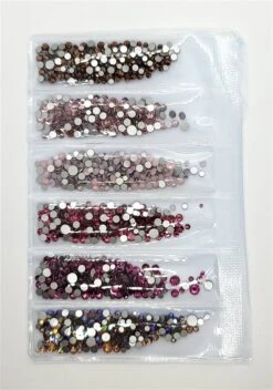 CRYSTALS PINK MIX -NAIL BRUSHES Shop C 48 2