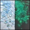 Crystals MIX SIZES GLOW In The DARK ( BLUE AB ) 1440 Pcs -NAIL BRUSHES Shop C 55 2