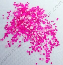 Crystals MIX SIZES ( NEON PINK ) 1440 Pcs