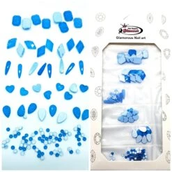 Glamour Crystal Shapes Mix ( NEON BLUE )
