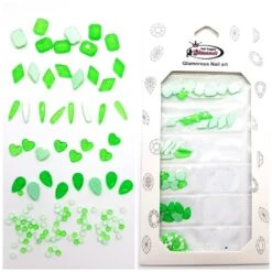 Glamour Crystal Shapes Mix ( NEON GREEN )