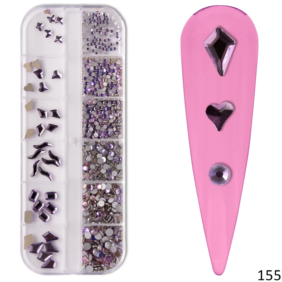 Purple Crystal Shapes / Sizes Mix / Purple Diamonds / Purple Rhinestones / Purple Charms / 155 3 Purple Crystal Shapes / Sizes Mix / Purple Diamonds / Purple Rhinestones / Purple Charms / 155