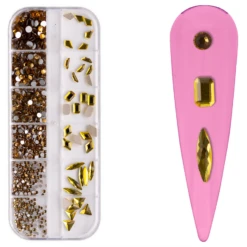 Yellow Crystal Shapes / Sizes Mix / Yellow Diamonds / Yellow Rhinestones / Yellow Charms