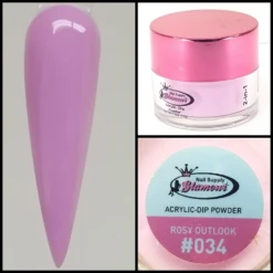 Glamour 2 In 1 Acrylic & Dip Powder ROSY OUTLOOK #034 1/2oz