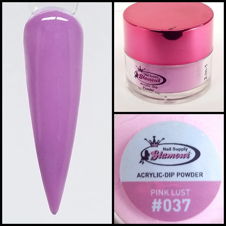 Glamour 2 In 1 Acrylic & Dip Powder PINK LUST #037 1/2oz 3 Glamour 2 In 1 Acrylic & Dip Powder PINK LUST #037 1/2oz