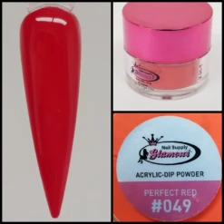 Glamour 2 In 1 Acrylic & Dip Powder PERFECT RED #049 1/2oz