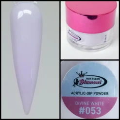 Glamour 2 In 1 Acrylic & Dip Powder DIVINE WHITE #053 1/2oz