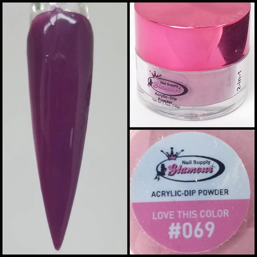Glamour 2 In 1 Acrylic & Dip Powder LOVE THIS COLOR #069 1/2oz 3 Glamour 2 In 1 Acrylic & Dip Powder LOVE THIS COLOR #069 1/2oz
