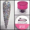 Glamour 2 In 1 Acrylic & Dip Glitter SILVER 925 #101 1/2oz -NAIL BRUSHES Shop G A101 2