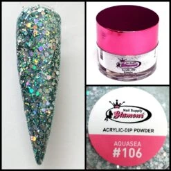 Glamour 2 In 1 Acrylic & Dip Glitter AQUASEA #106 1/2oz