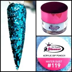 Glamour 2 In 1 Acrylic & Dip Glitter WATER DUST #119 1/2oz