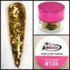 Glamour 2 In 1 Acrylic & Dip Glitter GOLD RUSH #126 1/2oz -NAIL BRUSHES Shop G A126 2