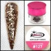 Glamour 2 In 1 Acrylic & Dip Glitter CHAMPAGNE #127 1/2oz -NAIL BRUSHES Shop G A127 2