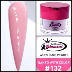 Glamour 2 In 1 Acrylic & Dip Powder NAKED WITH COLOR #132 1/2oz