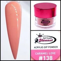 Glamour 2 In 1 Acrylic & Dip Powder CARAMEL LOVE #138 1/2oz