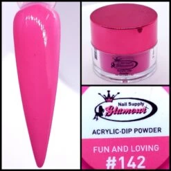 Glamour 2 In 1 Acrylic & Dip Powder FUN AND LOVING #142 1/2oz