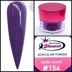 Glamour 2 In 1 Acrylic & Dip Powder DARK INSIDE #154 1/2oz